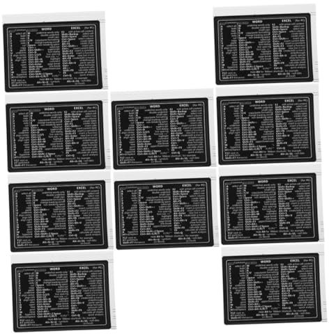 AUTSUPPL 10pcs Keyboard Overlay Stickers Laptop Keyboard Sticker Cover Office Letters
