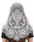 Bozidol Voile Triangulaire d'Église - Voile Vintage Brodé de Croix et Calice pour Femme