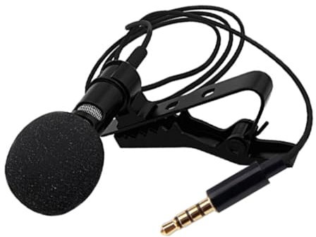 NULYLU 1ensemble Microphone Lavalier Filaire Bruit Kit De Enregistreur Portable pour Interviews Et Enregistrements Comprend Un Adaptateur