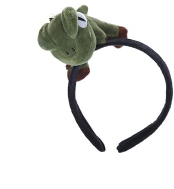 FRCOLOR Modisches Grünes Haarband mit Dinosaurier Motiv Atmungsaktiv und Bequem Kreatives Stirnband für Damen zum Waschen des Gesichts und Cosplay