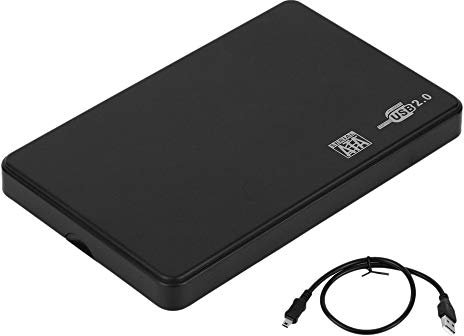 Reinscer Boîtier pour disque dur USB 2.5 vers USB 2.0 avec boîtier de disque dur externe et câble USB