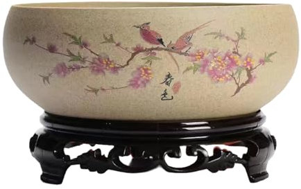 WUUISDNX Edle Schale Schalen Schöner Lotus zum Ausstellen Zum Bepflanzen Lotus für Wasserpflanzen Dekoschalen Bepflanzung im Innenbereich, A, 16.5 * 15 * 6.5 cm