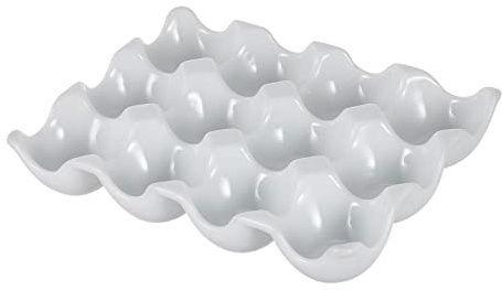 Operitacx Ceramic Egg Tray for Home Storage Box White Kitchen Egg Fresh-keeping Holder Tray