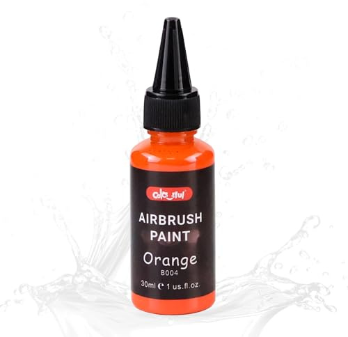 Colorful Airbrush Paint, 30ml Ready to Spray for Models & DIY Projects | Non-toxic odorless quick-drying formula, permanent finish, includes black primer, cleaner & thinner for ABS, plastic & metal