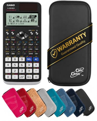 Casio FX 991DE X Schulrechner mit CalcCase Schutztasche - Wissenschaftlicher Taschenrechner, ideal für Schule & Studium - Basic Set schwarz