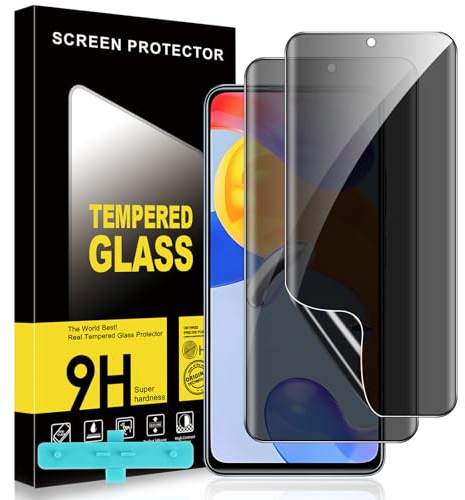 Doxxvai 2 Piezas Protector de Pantalla Privacidad para Xiaomi Redmi Note 11 Pro 5G, Protector Antiespía HD Compatible con Huella Dactilar, TPU Flexible, sin Burbujas con Herramienta de Instalación