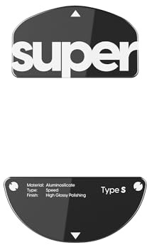 Pulsar Gaming Gears Superglide Type-S Maus-Skates für Susanto-X, Schwarz | Ultra-Fast Sanftes Gleiten, Extrem geringe Reibung, Robustes Aluminosilikatglas, Präzises Tracking