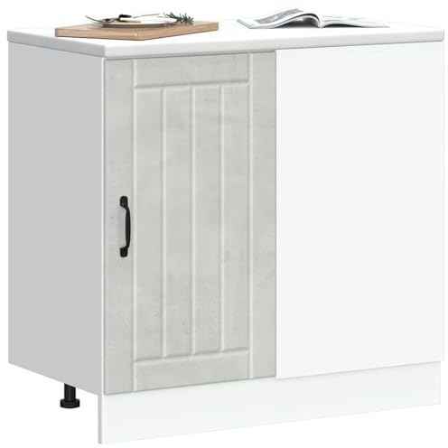 ATOMSTACK MAKER Lucca - Mueble bajo de cocina (madera, 86 x 46 x 81,5 cm, con patas ajustables, capacidad de carga de 70 kg, para fregadero y horno)
