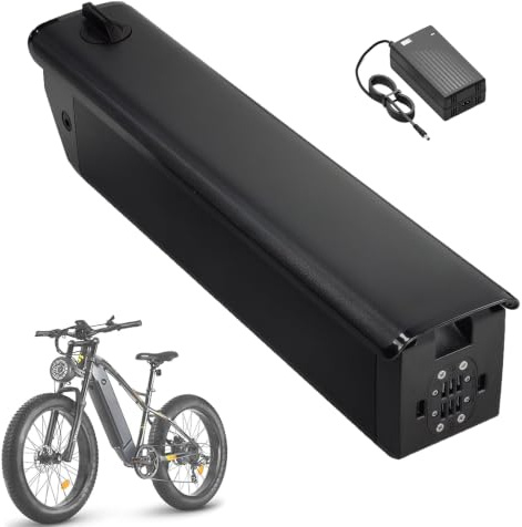 JHKJ Batteria al Litio Integrata 36V 30Ah Batterie di Ricambio 48V 20Ah Pacco Batteria al Litio 52V 20Ah con Caricabatterie CC per Motore e-Bike