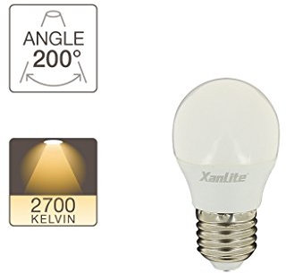 Xanlite Ampoule Led P45 - Culot E27-5 -3W Cons. (40W Eq.) - Lumière Blanc Chaud