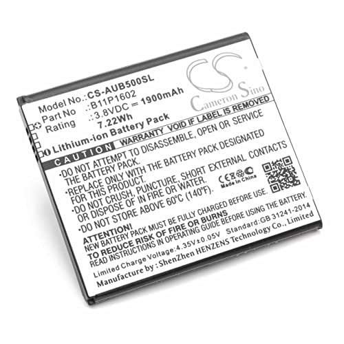 vhbw batteria compatibile con Asus ZenFone X00ADA, X00A, Go 5.0, ZB500KL smartphone cellulare (1900mAh, 3,8V, Li-Ion)