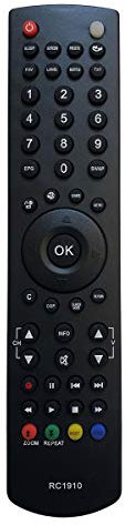 Aurabeam Ersatz TV Fernbedienung kompatibel mit Telefunken RC1910 Fernseher