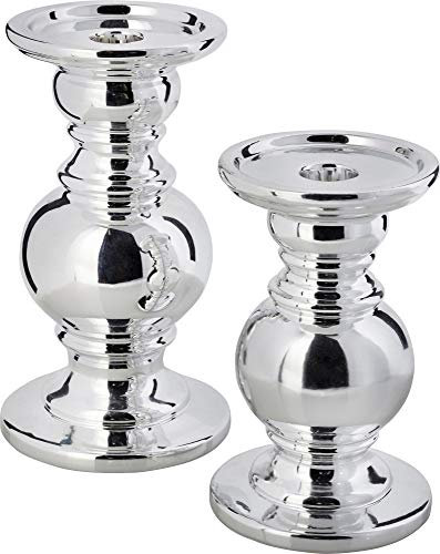 Kerzenhalter 2er-Set silber