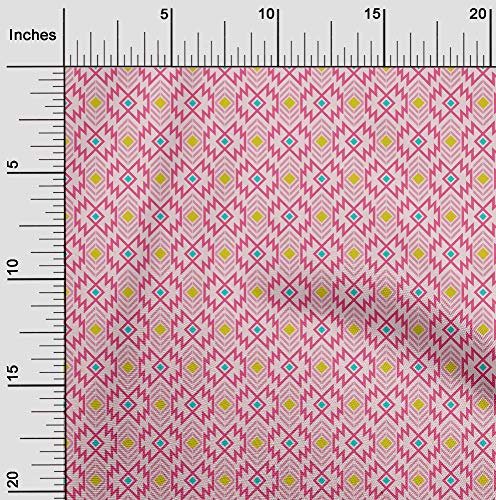 oneOone Viskose-Jersey Stoff aztekisch Geometrisch Dekostoff Meterweise Bedruckt 60 Zoll Breit