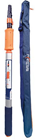 proventa® Professionelle Alu Teleskopstange mit Malerbügel, 106-220 cm, ausziehbar, soft-Touch Griff, inkl. Transporttasche