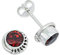 Ohrstecker 925 Silber Granat roter Stein Edelstein Ohrringe echt Silber Damen Sterling Silber Stecker Geschenk(MOS-028-52)