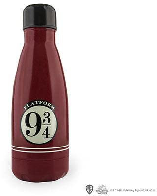 Cinereplicas, 60401360740, Harry Potter Binario 9 3/4 - Botella isotérmica termos de acero inoxidable con tapón 350 ml