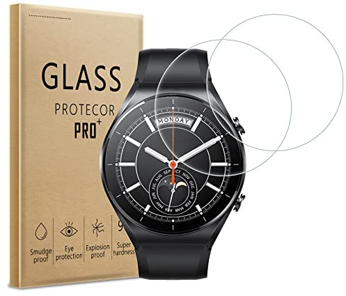 AOKUMA [2 Pezzi Pellicola Vetro Temperato per Xiaomi Watch S1 Pellicola Protezione,Durezza 9H,Antiurto Antigraffio e Anti-impronta