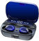 GOSCIEN Wireless Earbuds, Headphones Wireless Immersive Bass Sound Bluetooth 5.2 Headphones with Noise Cancellation Mic, IPX7 Waterproof Bluetooth Earphone with Charging Case for Work, Sports(Blue)