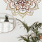 Mandala Wandtattoo Wandsticker, Boho Indisch Mandala Lotus Wandtattoo, Hallo Blume Wandaufkleber Kunst Wandbild Wohnzimmer Yoga Schlafzimmer (Gold 1152)