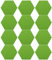 Operitacx 12 Stück Hexagon Memoboard Selbstklebende Filz Pinnwand Filzwand DIY Foto Display Tafeln für Wohnzimmer Schlafzimmer Büro Fotos Memos Wanddekoration Grün