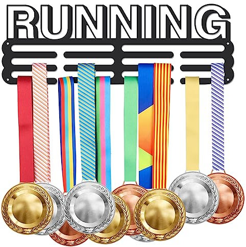 SUPERDANT Lauf Medaillen Aufbewahrung Sportler Medaillen Halter Läufer Sport Medaillenhalter Präsentationsständer Wandhalterung Band Eisenhaken Geschenke für Sportler Kinder