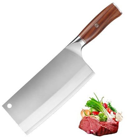 Hackmesser Professionelles chinesisches Kochmesser High Carbon Edelstahl Küchenmesser für Super Sharp Blade für Home-Restaurant (20 cm kochmesser)