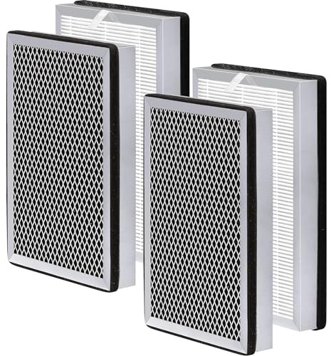 ADDFRESH 25 Luftreiniger Ersatzfilter: kompatibel mit MA-Serie Luftreiniger 25 S1/W1/B1, 3-in-1-Vorfilter, H13 True HEPA-Filter und Aktivkohlefilter, 4 Stück
