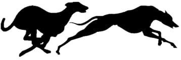 AeRko Kreative Auto-Aufkleber, Motiv: Laufender Windhund, dekorativer Vinyl-Aufkleber, Auto-Styling-Aufkleber, Stoßstangen-Fenster (Farbe: A, Größe: 17 cm)
