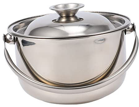 Amosfun Stainless Steel Soup Pot Non-Stick Cooking Pot for High Temperature for Kitchen Use