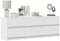 Willood TV-Schrank mit LED-Beleuchtung Lowboard Sideboard Weiß 140x34x50 cm Holzwerkstoff