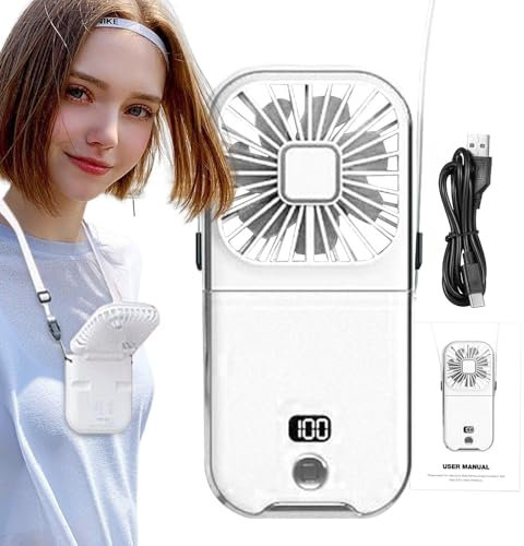Ventilatore pieghevole da viaggio, ventilatore ricaricabile,Ventilatore portatile pieghevole a 4 modalità | ventilatore alimentato a batteria, ventilatore da collo versatile per lo