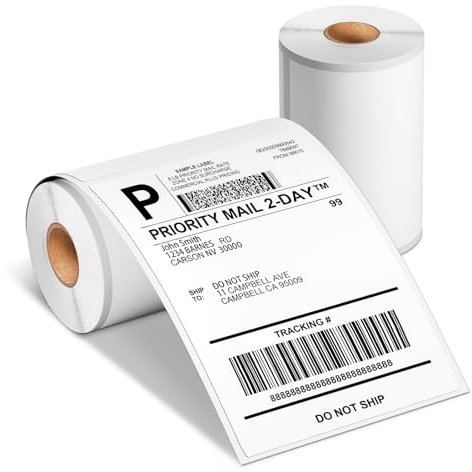 Versandaufkleber 4×6 DHL Etiketten (1000 Etiketten/2 Rolle) Thermopapier Versandetiketten Kompatibel für MUNBYN, Phomemo, Polono Etikettendrucker, BPA-freie