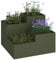 vidaXL Vaso da Giardino 100x100x60 cm Verde Oliva Acciaio