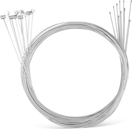 Vaguelly 10pcs Bicycle Brake Cables Bike Shifter Cable Polished for Derailleur Replacement Parts