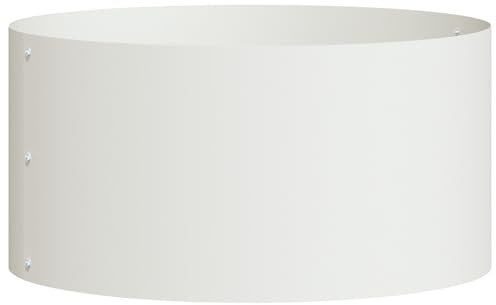 vidaXL Macetero Grande de Metal Blanco Blanco Metal Grande Maceteros