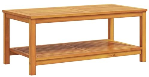 vidaXL Side Table Oil Natural 110 x 55 x 45 cm Solid Acacia Wood