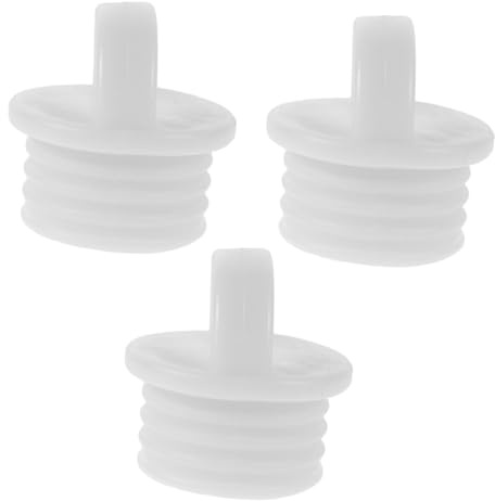 UTHCLO 3pcs Silicone Mop Bucket Stopper Replacement Caps with Pull Ring for Mop Bucket, Simple Installation and Water Flow Control, Suitable for Household Use, White Silicone Material,