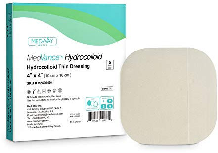 MedVanceTM Idrocolloide: Medicazione adesiva idrocolloide10 cm x 10 cm Scatola da 5 medicazioni
