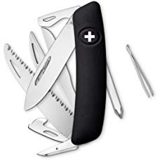 SWIZA D010 Noir Couteau Suisse Adulte Unisexe, 75mm