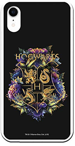 Official Harry Potter Hogwarts Floral iPhone XR Cell Phone Case to Protect Your Mobile Phone Flexible Silicone Case with Official Harry Potter License.