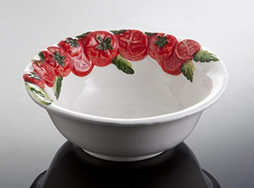Bassano italienische Keramik runde Salat- Tomaten- Beistell- Schale 17x6