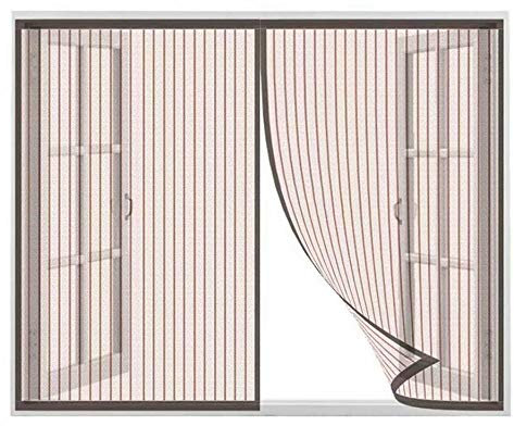 Mosquitera Puerta Magnetica 80x220cm, Mosquitera Puertas, Adsorción magnética Plegable Protección contra Insectos, para Ventana Correderas - Marrón