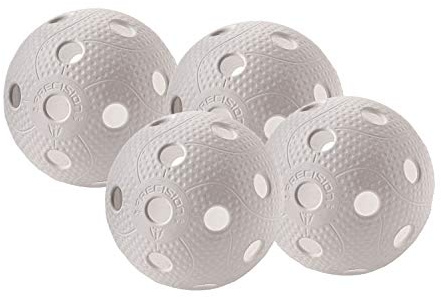 EXEL Lot de 4 balles de football et de unihockey Precision F-Liiga | Couleur : blanc | Ballon de compétition + Ballon d'entraînement avec certificat IFF pour une qualité contrôlée