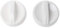 BYUP 2 botones universales para horno microondas con agujero en forma de D, plástico, color blanco