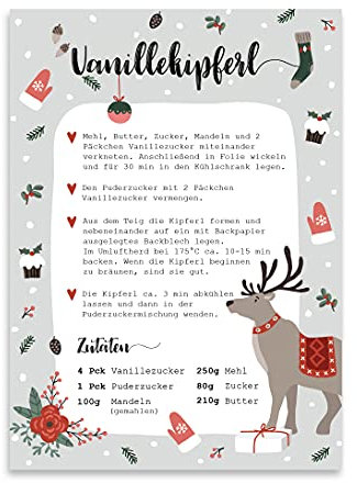 Nastami Weihnachtskarte lustig Postkarte Weihnachten Weihnachtskarten (Vanillekipferl)