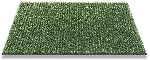 CSN Astro Turf Fußmatte | Eingangstürmatte | Fußabtreter für Innen und Außen | Polyethylen Bürstenmatte | Kunstrasen Wetterfest Matte | Antrazit/Silber/Braun/Grün (91 x 200 cm, Grün)