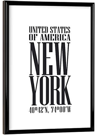 artboxONE Poster mit schwarzem Rahmen 18x13 cm Städte/New York New York Poster - Bild New York.ny büro City Print