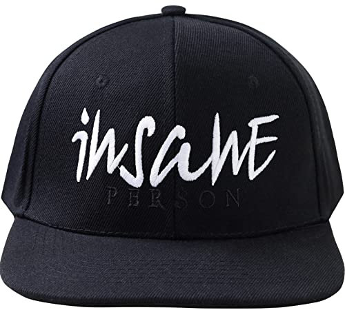 EXPRESS-STICKEREI Lustige Kappe mit Spruch Insane Person - Verstellbare Urban Basecap - Hochwertige Schildkappe - Baseball Kappe - Snapback Kappe mit Verschluss - Einheitsgröße