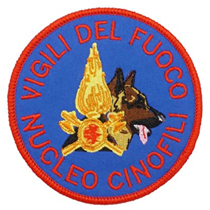2 pezzi VIGILI DEL FUOCO Italia Militare Ricamato Patch Badge con Gancio e Loop Backing